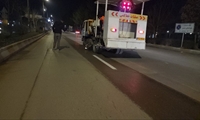شروع خط کشی طولی در خیابان ها در مبادی ورودی شهر